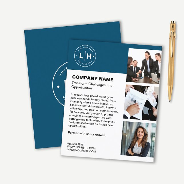 Flyer Empresa Personalizada Moderna (Criador carregado)