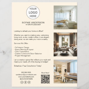 Flyer Empresa Profissional de Creme de Logotipo Personal