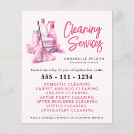 Flyer Empresa profissional de limpeza de casas e de mídi