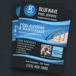 Flyer Empresa Profissional de Serviços de Piscina
