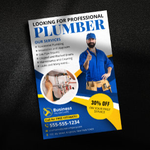 Flyer Encanador Profissional Prestador de Serviços de En