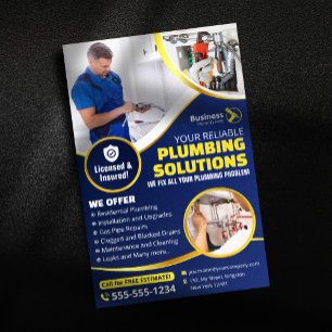 Flyer Encanador Técnico de Encanamento Prestador de Serv