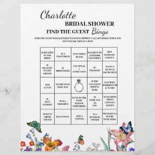 Flyer Encontre o Convidados Criativo Bingo de Chá de Noi