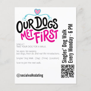 Flyer Encontre seu novo amor com o cachorro