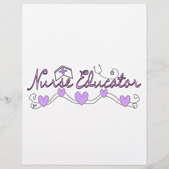 Flyer Enfermeiro Educador de Corações Rosa Design (Frente)