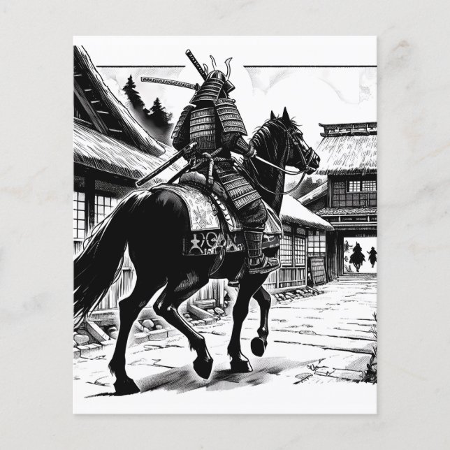 Flyer Epic Samurai Rider Impressão de Arte de Manga (Frente)