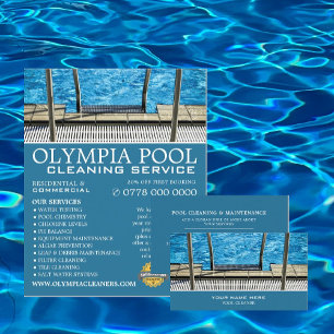 Flyer Escada de Piscina, Limpeza de Piscinas