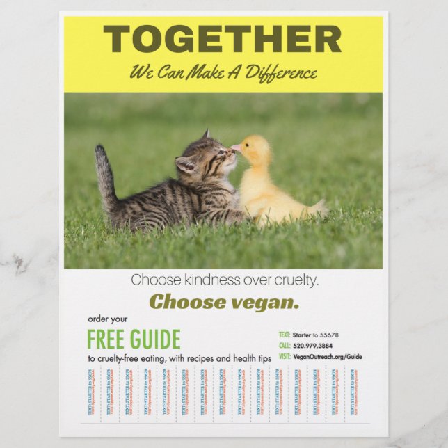 Flyer Escolha o Cartaz Vegano (Frente)