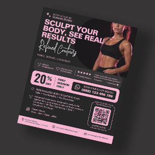 Flyer Escultura Corporal Clínica MedSpa Rosa Preto Emagr