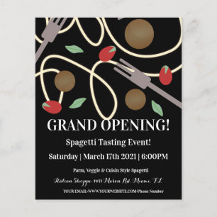 Flyer Espaguete Massas alimentícias italianas Jantadas U