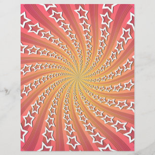 Flyer Espiral Estrela Rosa e Dourado: