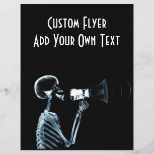 FLYER ESQUELETO DE RAIO X NO MEGAPHONE - AZUL