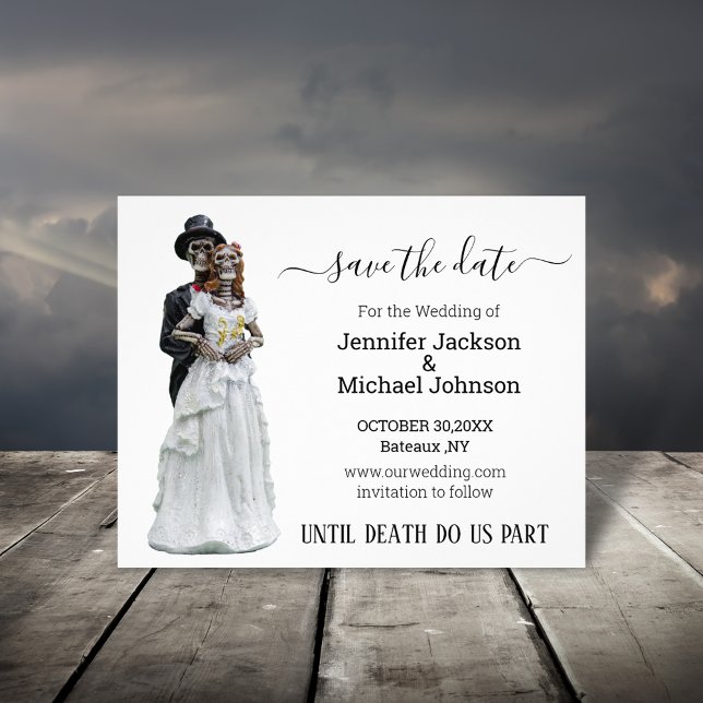 Flyer esqueletos assustadores de halloween salvam a data (Criador carregado)