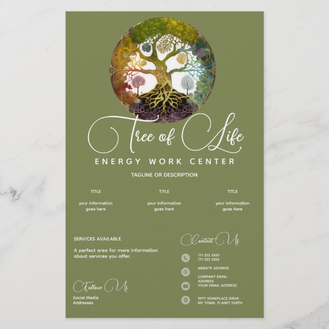 Flyer Estações | Árvore da Vida (Frente)