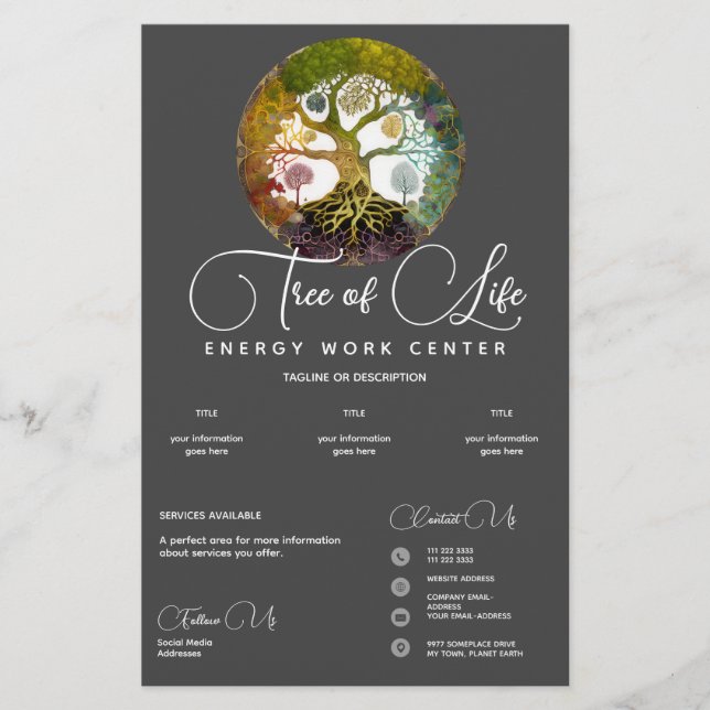 Flyer Estações | Árvore da Vida (Frente)