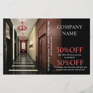 Flyer estagiário de reforma de casa moderna designer de 