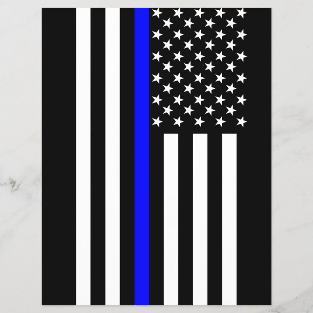 Flyer Estilo Americano Thin Blue Line (Frente)