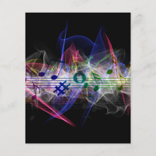 Flyer Estilo colorido da música