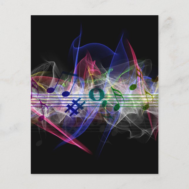 Flyer Estilo Colorido de Música (Verso)