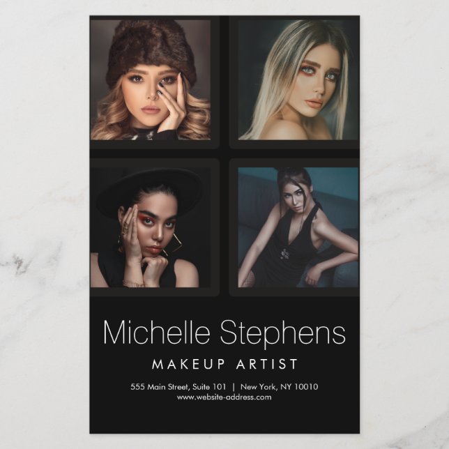 Flyer Estilo de ativação e cabelo da Colagem de Fotos El (Frente)