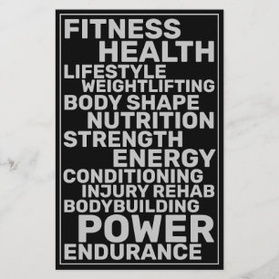Flyer Estilo de texto em negrito inspirado no fitness 