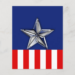 Flyer Estrela de Prata Chrome em Cores Patrióticas Fest