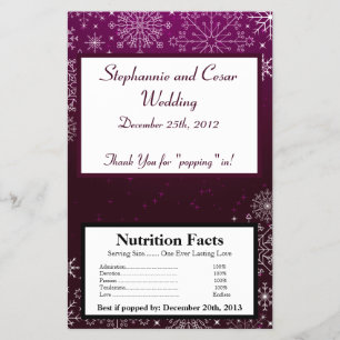 Flyer Estrelas Roxas de Milho de Micro-Ondas/Floco de Ne