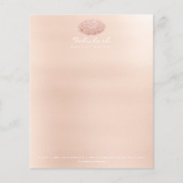 Flyer Estúdio de Beleza Lábios Beijo Maquiador Artista