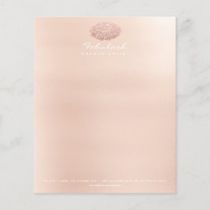 Flyer Estúdio de Beleza Lábios Beijo Maquiador Artista