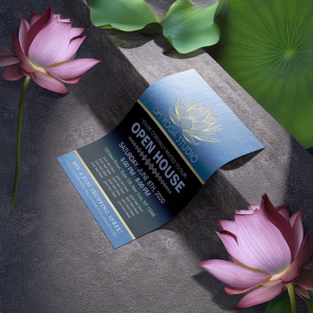 Flyer Estúdio de YOGA Instrutor de Meditação Casa Aberta (Criador carregado)