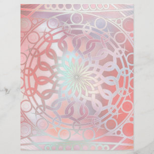 Flyer Eternidade Mandala Vermelho e Turquesa