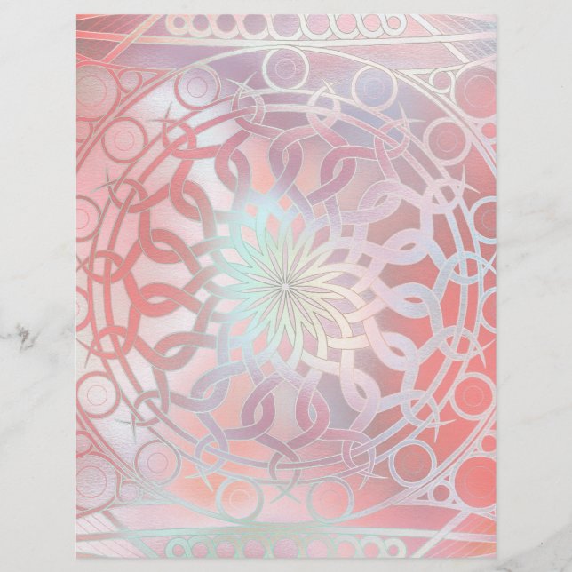 Flyer Eternidade Mandala Vermelho e Turquesa (Frente)