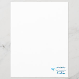 Flyer Etiqueta azul da comida