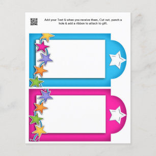 Flyer Etiquetas para sacolas de presente ou lembrancinha