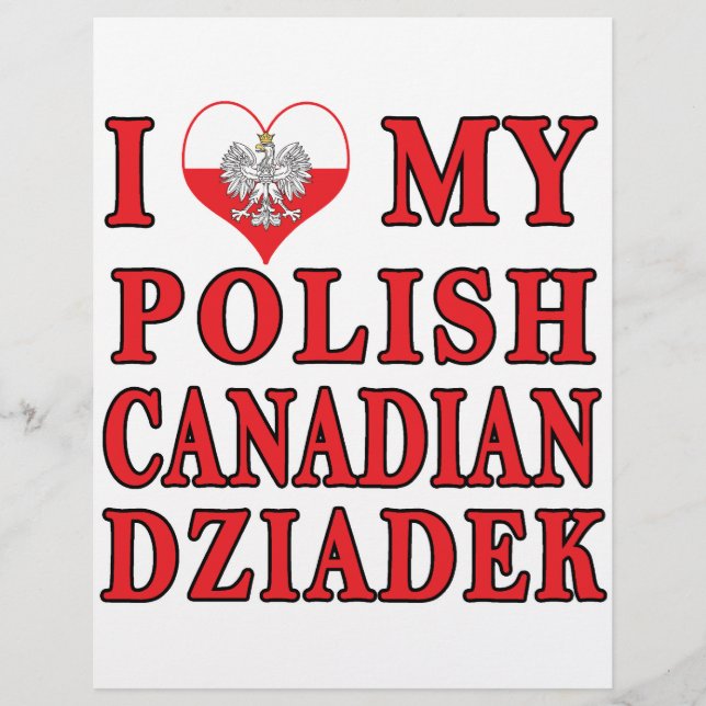 Flyer Eu Amo Meu Dziadek Polonês Canadense (Frente)