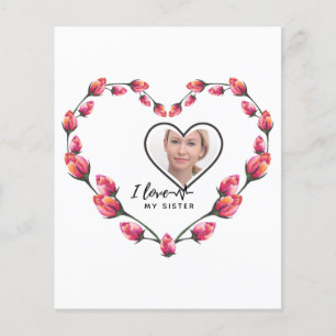 Flyer Eu Amo Minha IRMÃ - Amiga Querida Presente Persona