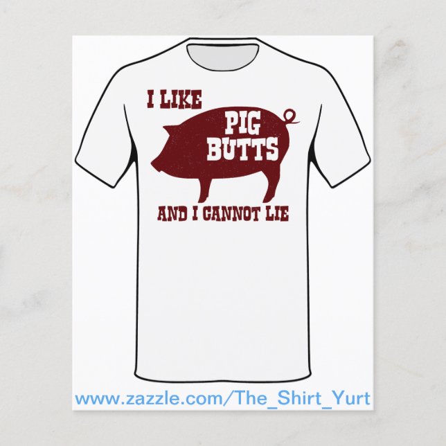 Flyer Eu gosto de Traseros de Porco e Não Posso Mentir B (Frente)