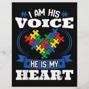 Flyer Eu Sou Sua Voz Ele É Meu Coração Autismo Sensib