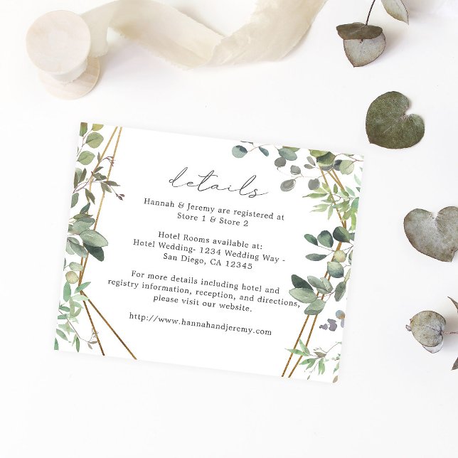 Flyer Eucalipto Russo do Orçamento e Detalhes Dourados (Criador carregado)