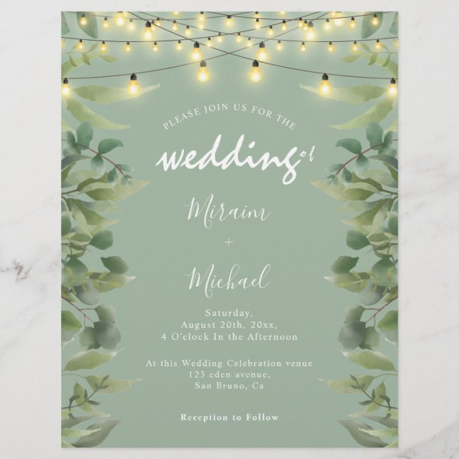 Flyer Eucalyptus deixa Greenere e Luzes Casamento (Frente)
