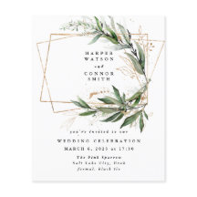 Eucalyptus Elegant Moss Geométricos Dourados do Or