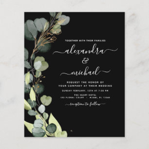 Flyer Eucalyptus Greenery Convite para Casamento