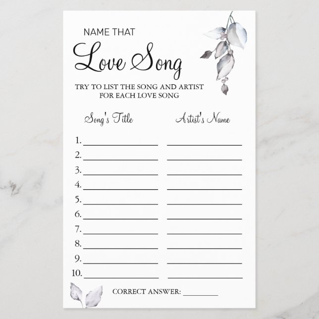 Flyer Eucalyptus Nombre que la canción de amor duc (Frente)