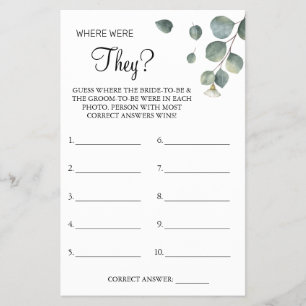 Flyer Eucalyptus Onde eles estavam Chá de panela cartã