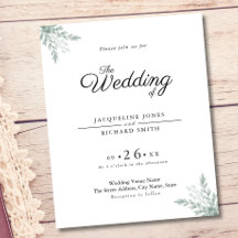 Eucalyptus Rustic Budget Chic Weditation Convite