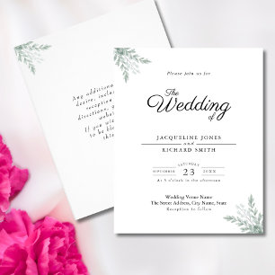 Flyer Eucalyptus Wedding Invitation