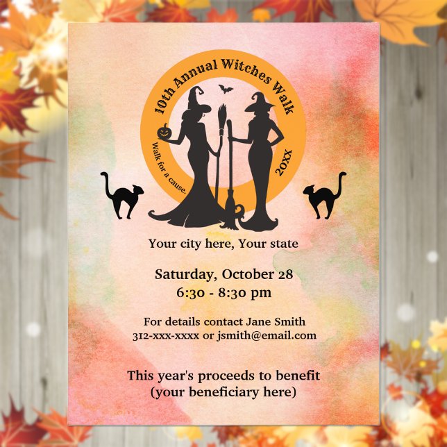 Flyer Evento de Caminhada das Bruxas (Criador carregado)