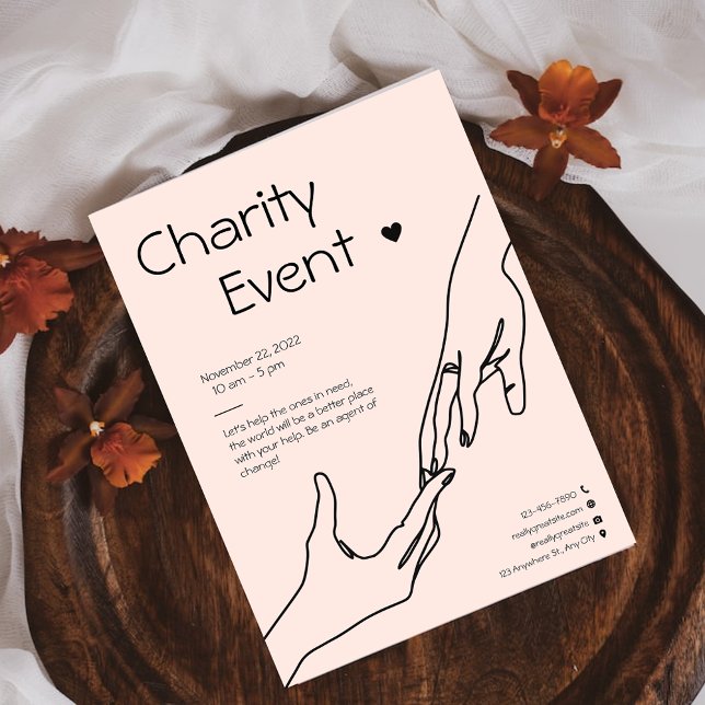 Flyer Evento de Caridade do Fundraiser de Ilustração Mod (Criador carregado)