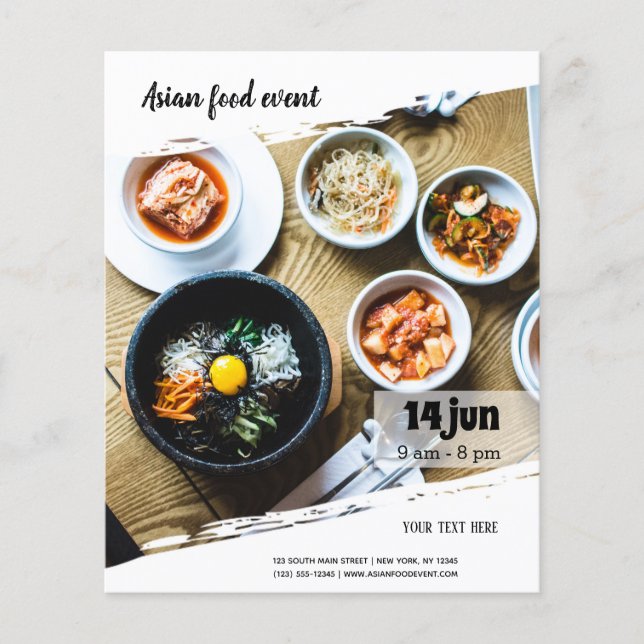 Flyer evento de comida asiática (Frente)