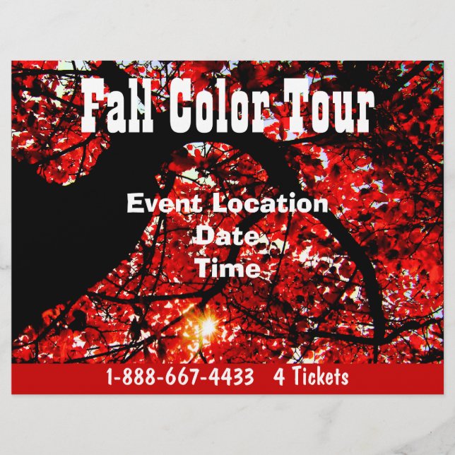 Flyer Evento de Tour de Cores de Outono no Halloween  Pa (Frente)